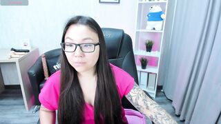 gentle_muse - Tattooed babe sits chatting and teasing in front of the camera with her clothes on and doesn't want to take her clothes off