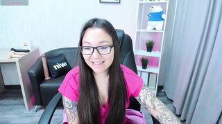 gentle_muse - Tattooed babe sits chatting and teasing in front of the camera with her clothes on and doesn't want to take her clothes off