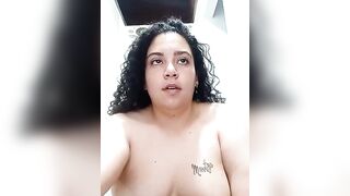 Ali_mlpx -Lush curly haired bitch sweetly chatting and teasing in front of the camera with her and her sweet tits