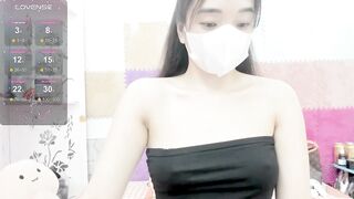 jin_bibi - Young Asian girl sweetly chatting and teasing in front of the camera with her clothes on