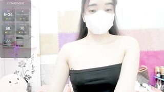 jin_bibi - Young Asian girl sweetly chatting and teasing in front of the camera with her clothes on