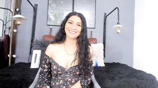 Pamela_stark - adorable chick sweetly chatting and teasing in front of the camera in a dress