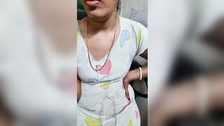 tamil-ammukutty - Indian woman talks on camera and is shy to show herself.