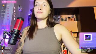 Katrin__kiss -Baby sits chatting and teasing in front of the camera and doesn't want to take her clothes off