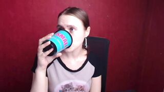 Gabriellagirl -Baby girl sweetly chatting and teasing in front of the camera with her clothes on