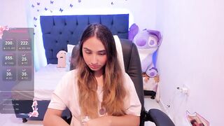 ShantallJonnes69 - Student in the room on a chair sweetly chatting and shy to undress and show herself naked