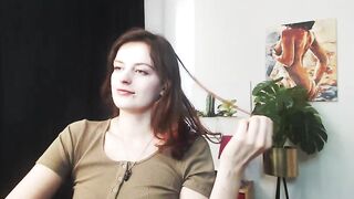 juicyNadine - Cute college girl chatting and teasing in front of the camera.