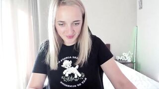 RouseReed - Young blonde girl sweetly chatting and teasing in front of the camera