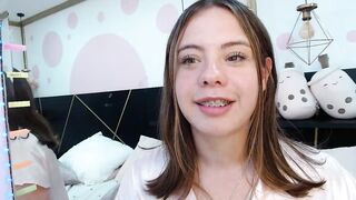 DanniAbbey - English girl shows her ass in panties in front of the camera and chatting sweetly