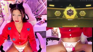 SofiRey_ - Young bitch shows how she plays herself into the game and enjoys having a lavender and a vibrator in her pussy at the same time