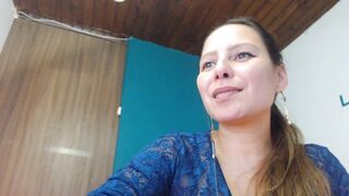 camila_delarosa - Milfochka is sweetly chatting and teasing in front of the camera in a beautiful robe and does not want to take it off