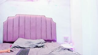 samantha__lyxx - [Horny Latina in Beautiful Lingerie on Bed Chatting and Not Showing Her Small Tits