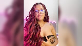 99_Lilith -Lush mulatto woman with big tits shows her pussy with lavens inside and