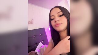 abbymnd - Young babe sucks rubber cock deep into her throat and chats sweetly