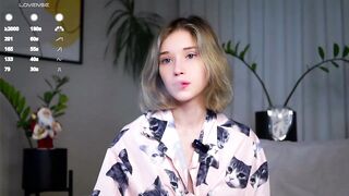 EdlinHargus - Charming young babe in clothes sweetly chatting and shy to undress in front of the camera