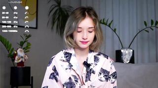 EdlinHargus - Charming young babe in clothes sweetly chatting and shy to undress in front of the camera