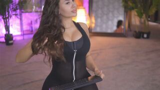 EvaZane - [Charming little girl with big tits sweetly chatting and teasing in front of the camera