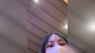 Eira2004 -  Young Asian girl with small tits shows her pussy with lavens inside on camera in a cafe