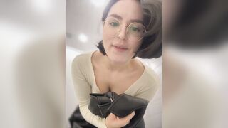 meow_girl - Young bitch with glasses sweetly chatting and teasing in front of the camera