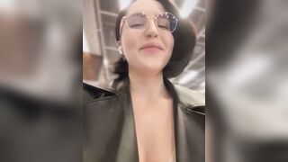 meow_girl - Young bitch with glasses sweetly chatting and teasing in front of the camera