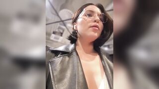 meow_girl - Young bitch with glasses sweetly chatting and teasing in front of the camera