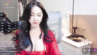 vyizh- - adorable Asian girl sweetly chatting and teasing on camera