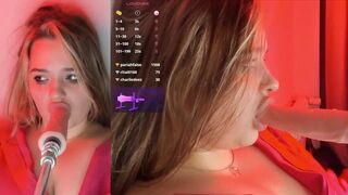 melissabowen - Шлюха сосет резиновый член прямо до горла и получает огромное удовольствие