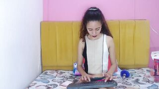 angelinabrookcm101 -Latina sweetly chatting and teasing in front of the camera with her clothes on