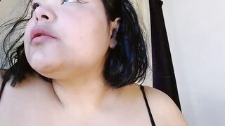 sexychubby___ -A curvy young woman dances in front of the camera fully clothed and doesn't want to undress