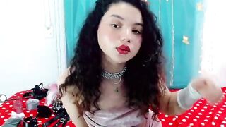 aleh_edward - brunette with curly hair sweetly chatting and showing her sweet figure.