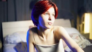 IneyBunte - Charming college girl sweetly chatting and teasing in front of the camera and doesn't want to take off her clothes