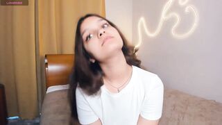 PrimroseAppling - Young student is sweet talking and shy to undress in front of the camera