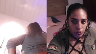 ViolethRammtein -  Negro dances twerk and fucks her ass in chat room