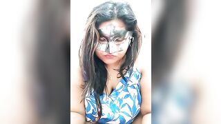 littlequeen77 - masked girl chatting sweetly in a chat room