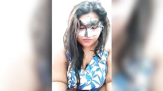 littlequeen77 - masked girl chatting sweetly in a chat room