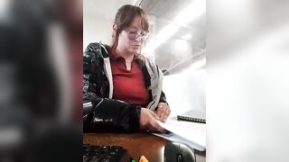 ERIS666 -Milf films herself at work and has a nice chat