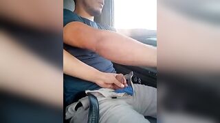 Hotwife72 - A slutty couple films themselves in the car while driving and chatting sweetly