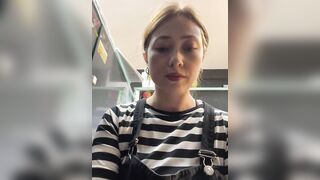 Sofii_gold - charming babe at work films herself on camera