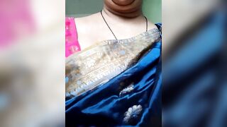 Rosy-B -  Indian girl teases in front of the camera with her big boobs and chats nicely with the chat