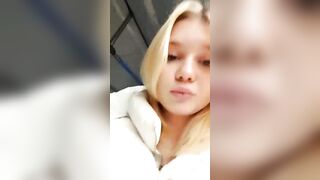 PrettyKristina - Young college girl sweetly chatting and filming herself in the street