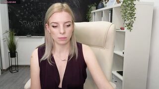 Eva_Morgan - Horny teacher sweet talks and darts in front of the camera after teaching a lesson