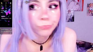 HentaiMelody -blue haired bitch with small tits gets pleasure from lavens in pussy