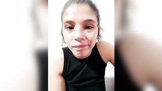 mariamac420 -A young girl with big tits sits chatting and teasing in front of the camera.