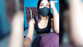 Triha_18 - A young girl is sweet-talking and teasing on camera.