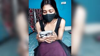 Triha_18 - A young girl is sweet-talking and teasing on camera.