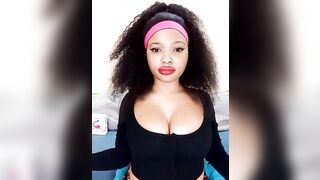 Sugartonguexx - Curly babe with big tits chats and teases cutely in front of the camera