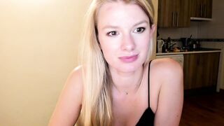 Annloveyou -Blonde with small tits in beautiful lingerie chats sweetly and teases in front of the camera with her sweet figure