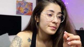 Princ3ssgabi - Cute college girl with glasses sweetly chatting and teasing in front of the camera