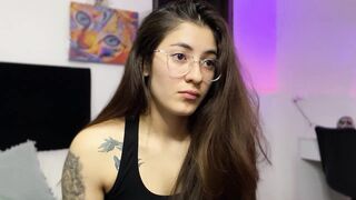 Princ3ssgabi - Cute college girl with glasses sweetly chatting and teasing in front of the camera