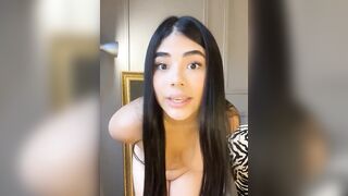 kyber_ - Charming brunette trumpets her big ass with lavens in her pussy